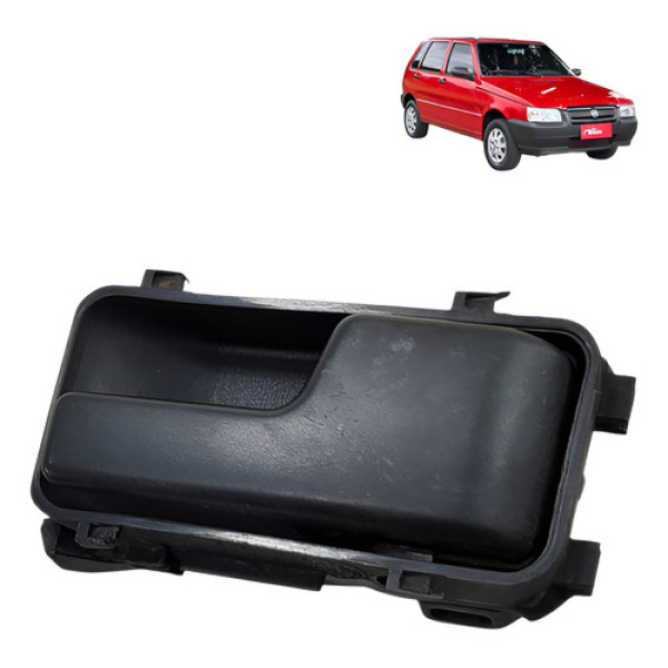 Macaneta Externa Dianteira Direita Fiat Uno 2005 2008 Preto Dianteira/traseira