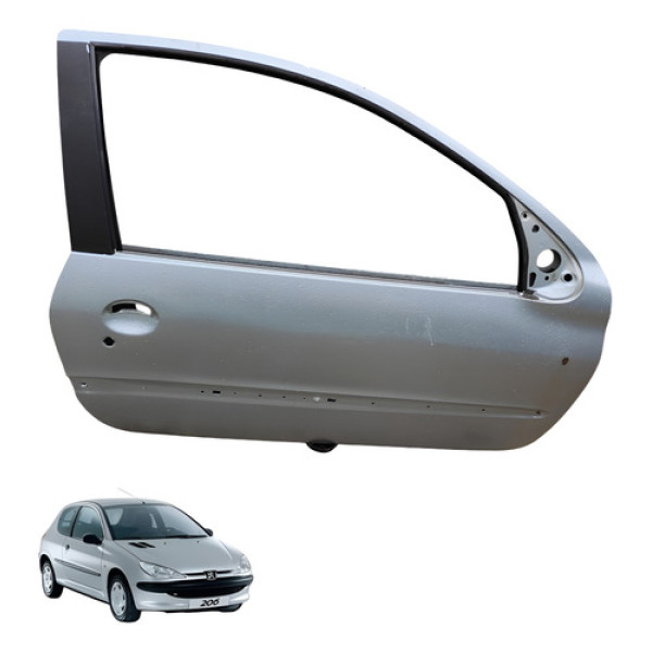 Porta Dianteira Direita Peugeot 206 1.0 2006 2007 Dianteira Direito Cinza