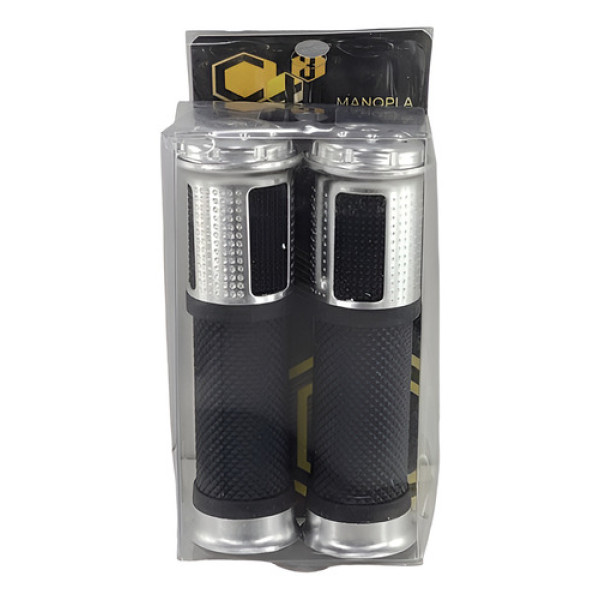 Manopla Guidao Moto Universal Prata  Prateado