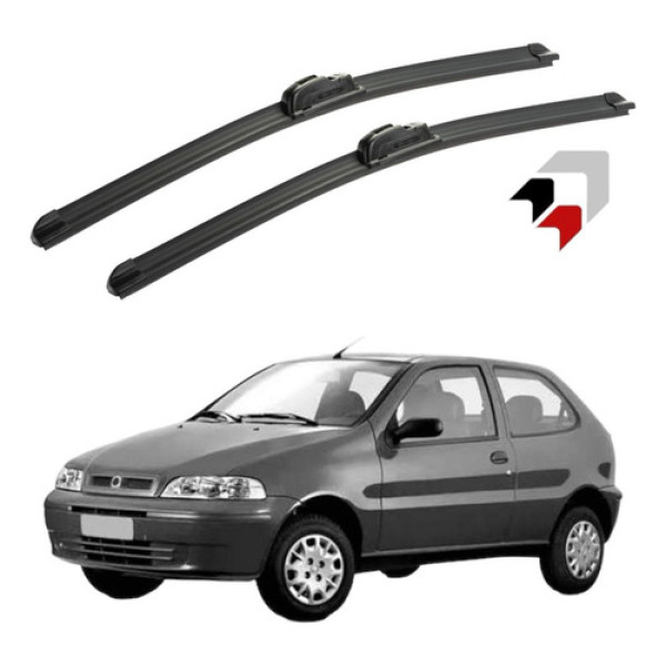 Jogo Palheta Limpador Parabrisa Silicone Fiat Palio  Preto