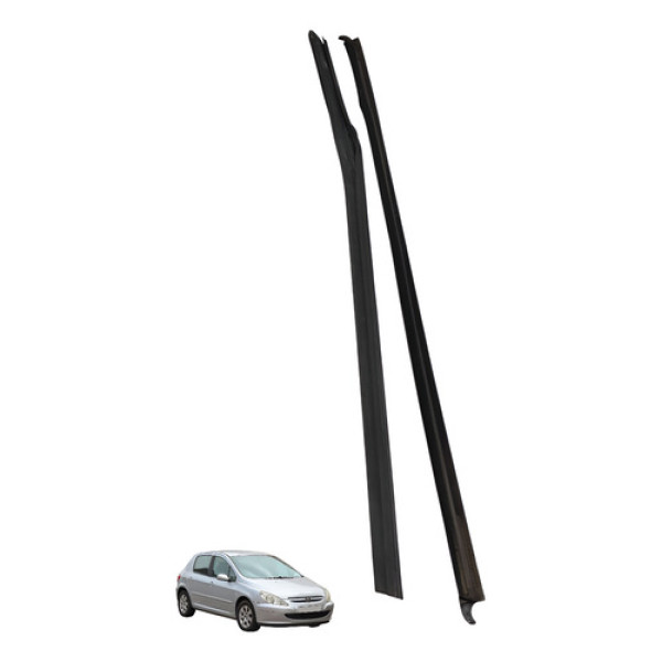 Pestana Friso Porta Dianteira Direita Peugeot 307 2005 Preto Preto