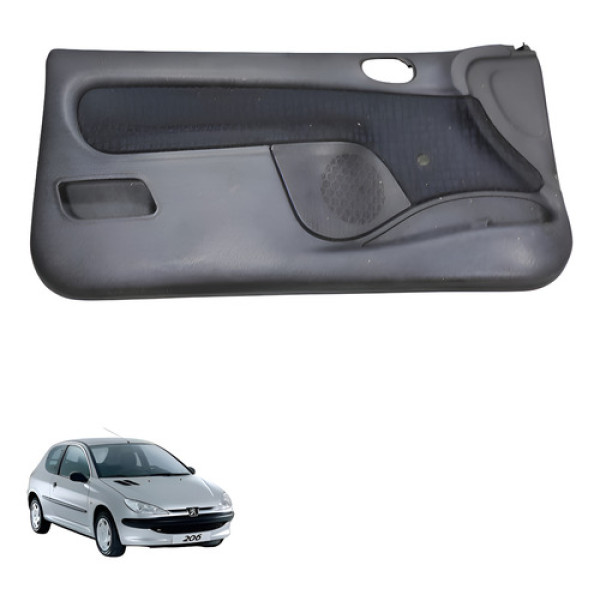 Forro  Porta Dianteiro Esquerdo Peugeot 206 2006 2007 Preto