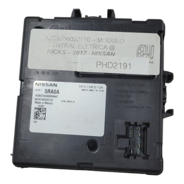 Modulo Central Eletrica Nissan Kicks 2017  2019 A2096198400