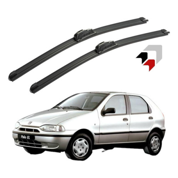 Jogo Palheta Limpador Parabrisa Silicone Fiat Palio  Preto