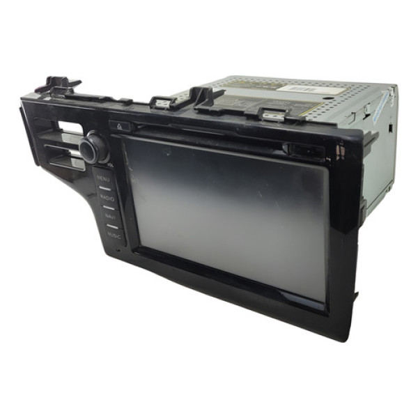 Central Multimídia Honda Fit Dvd Android Gps  2015 2021 Preto