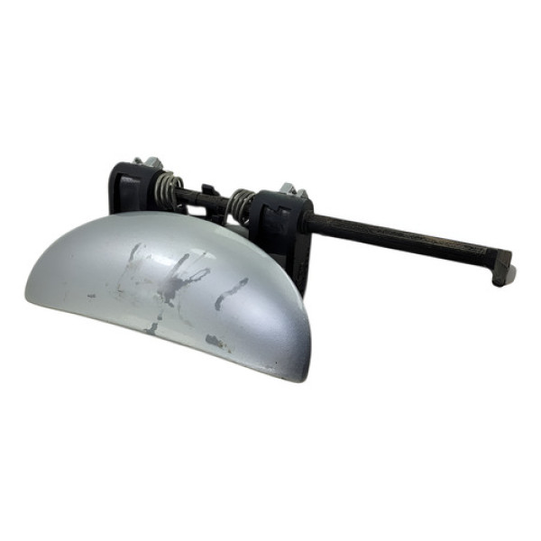 Puxador Macaneta Dianteiro Esquerdo Peugeot 206  2000 2014 Prateado Dianteira