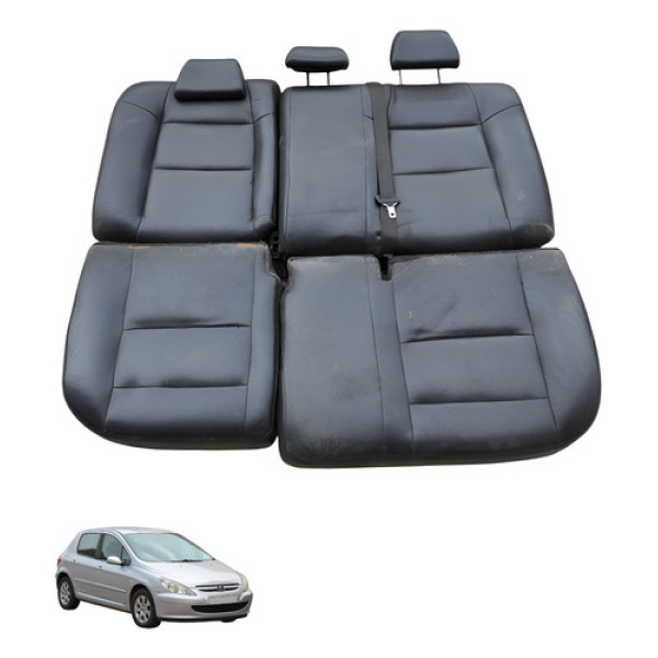 Par Bancos Traseiro Couros Peugeot 307 2005 2006 Preto