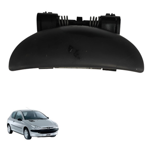 Puxador Macaneta Dianteiro Direito Peugeot 206 2005 2006 Prateado Dianteira