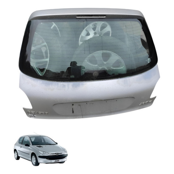 Tampa Traseira Peugeot 206 1.0 16v 2006 2007 Cinza