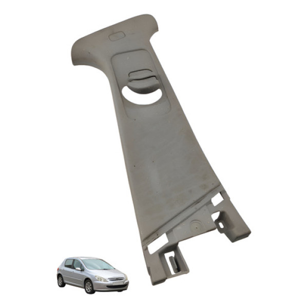 Moldura Coluna Central Direita Peugeot 307 2005 2006 Bege