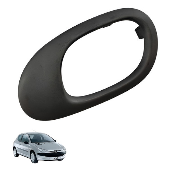 Moldura Macaneta Interna Dianteira Direita Peugeot 206 2006 Preto Dianteira/traseira