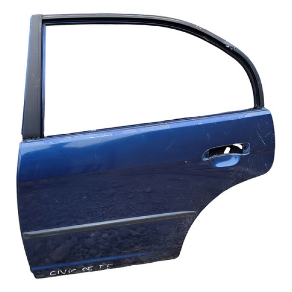 Porta Lateral Traseiro Esquerdo Honda Civic 2005 2006 Traseira Esquerdo Azul