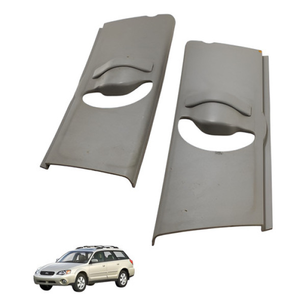 Par Moldura Coluna Cinto Subaru  Outback 2006 2007 Bege