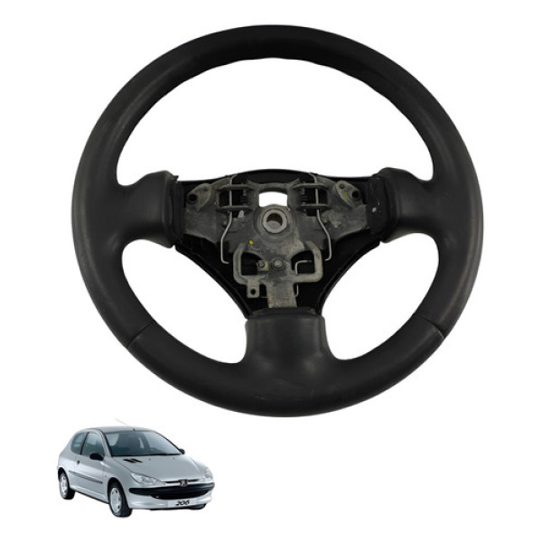 Volante Direcao Peugeot 206 207 1.0  16v 2006 2007 Preto