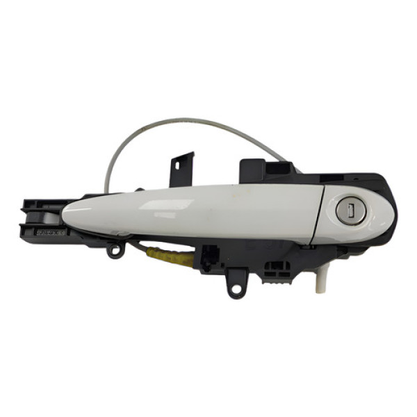 Macaneta Porta Externa Dianteira Esquerda Bmw 120i 2008 Branco Dianteira