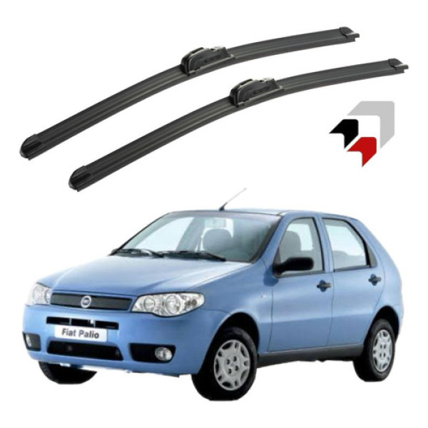 Jogo Palheta Limpador Parabrisa Silicone Fiat Palio  Preto