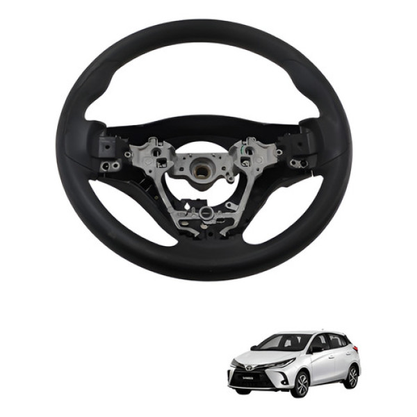 Volante Direcao Multifuncional Toyota Yaris 2019 2021 Preto