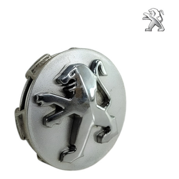 Calota Miolo Central Roda Peugeot 206 2001 2009  Prateado