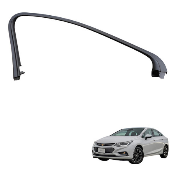 Moldura Janela Dianteira Direita Chevrolet Cruze 2017 Usado Preto