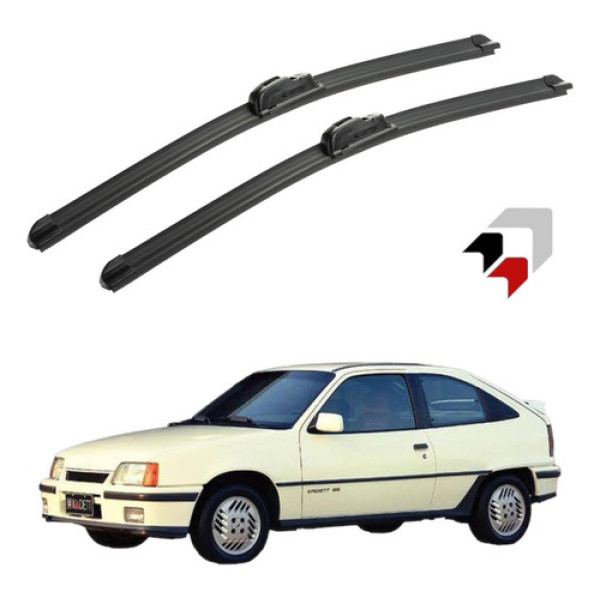 Jogo Palheta Limpador Parabrisa Chevrolet Kadett Silicone Preto