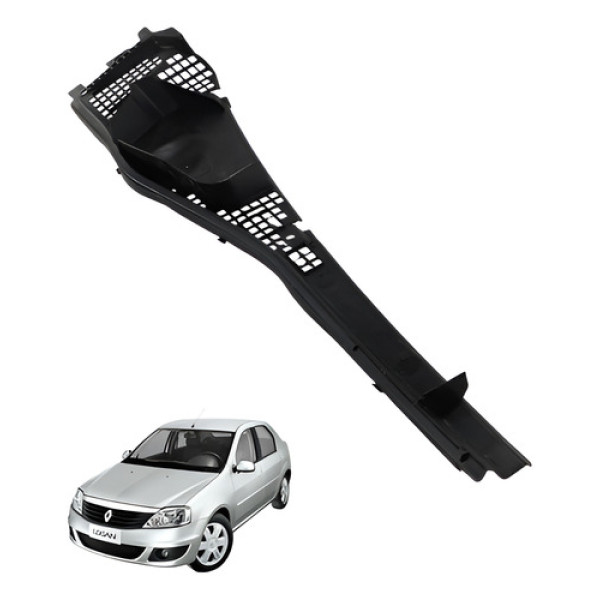 Grade Churrasqueira  Esquerdo Logan Sandero 2012 2014 Preto